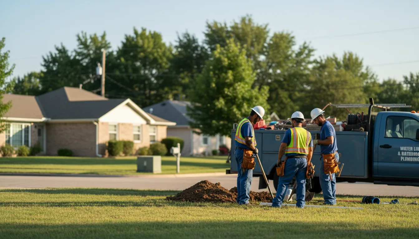 Residential water line and bathroom plumbing service in Humansville, MO